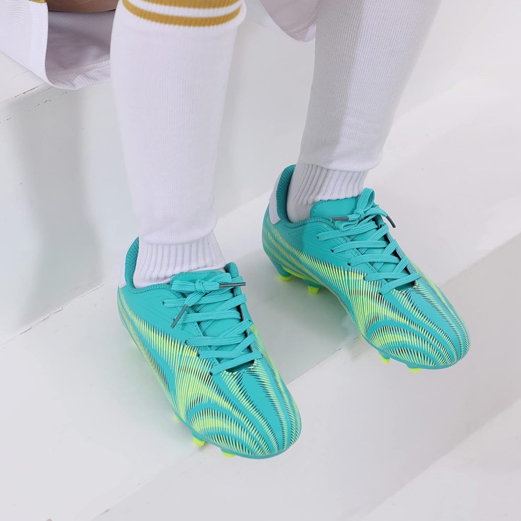 Hawkwell Boys Girls Outdoor Firm Ground Soccer Cleats(Toddler/Little Kid/Big Kid)