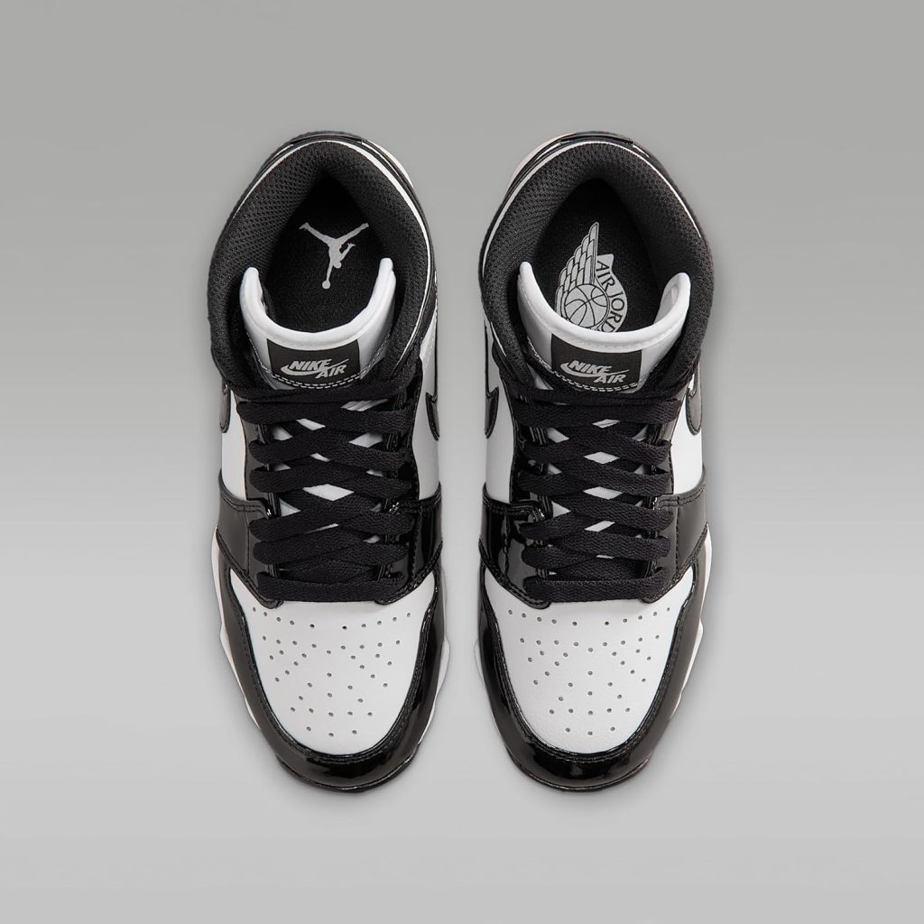 Jordan Mid Little/Big Kids Cleats (White/Black/Black) Jordan Mid Little/Big Kids Cleats (White/Black/Black)