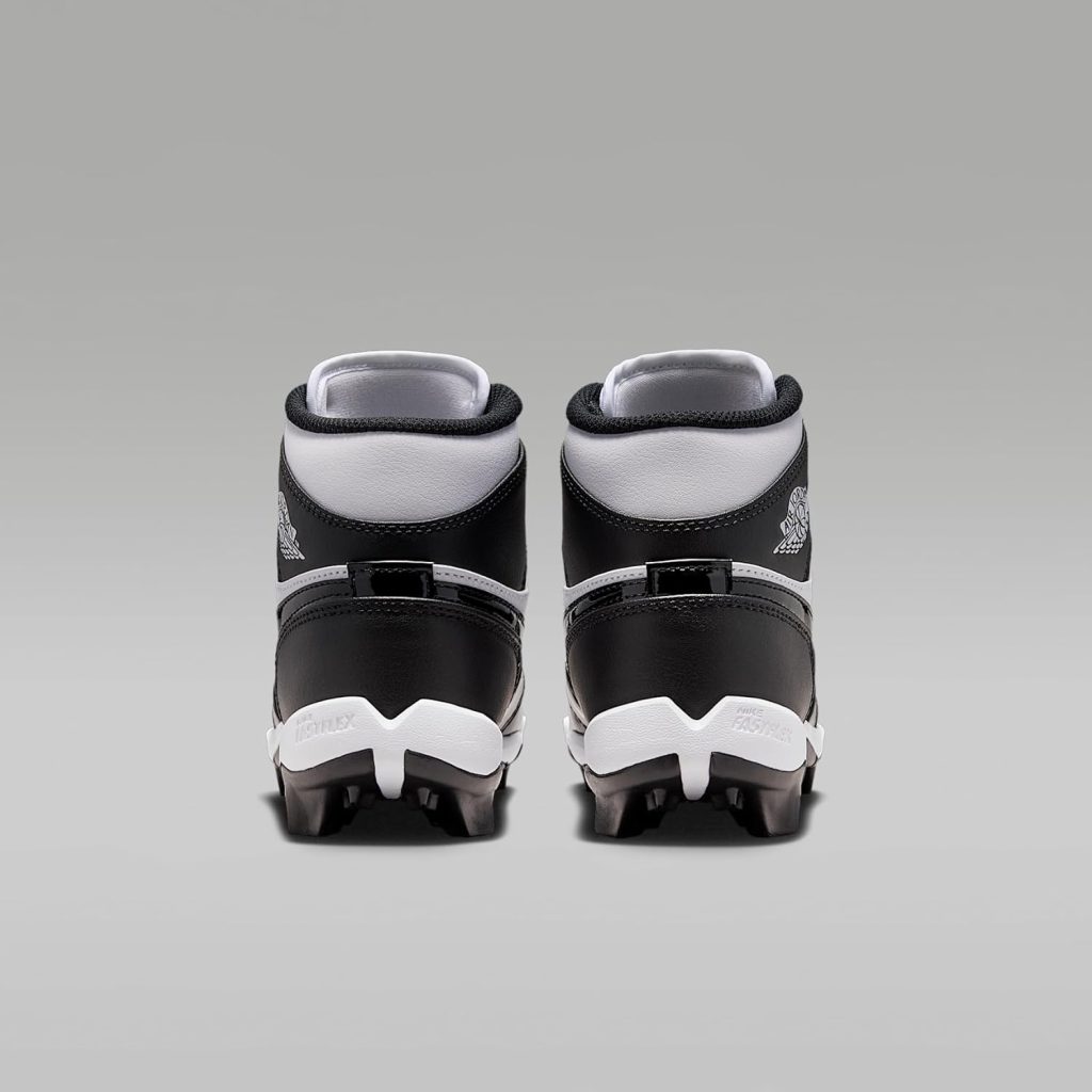 Jordan Mid Little/Big Kids Cleats (White/Black/Black) Jordan Mid Little/Big Kids Cleats (White/Black/Black)