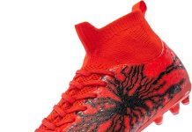 Kids Soccer Cleats Boys Girls Training Football Cleats Youth High-top Soccer Shoes for Little/Big Professional Athletic Outdoor Football Shoes