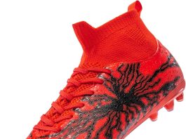 Kids Soccer Cleats Boys Girls Training Football Cleats Youth High-top Soccer Shoes for Little/Big Professional Athletic Outdoor Football Shoes
