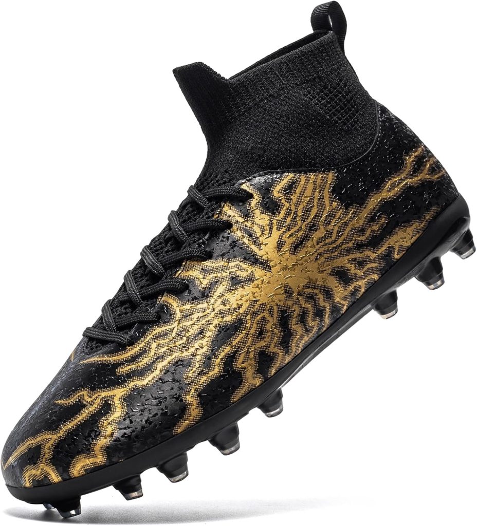 Kids Soccer Cleats Boys Girls Training Football Cleats Youth High-top Soccer Shoes for Little/Big Professional Athletic Outdoor Football Shoes Kids Soccer Cleats Boys Girls Training Football Cleats Youth High-top Soccer Shoes for Little/Big Professional Athletic Outdoor Football Shoes