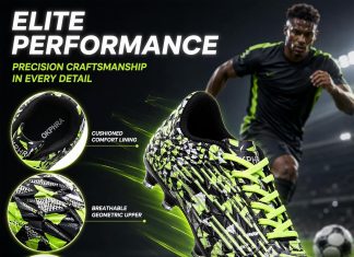 Kids Soccer Cleats Boys Girls Trainning Football Shoes for Little/Big Kid Outdoor Indoor Firm Ground Athletic Turf Lace up
