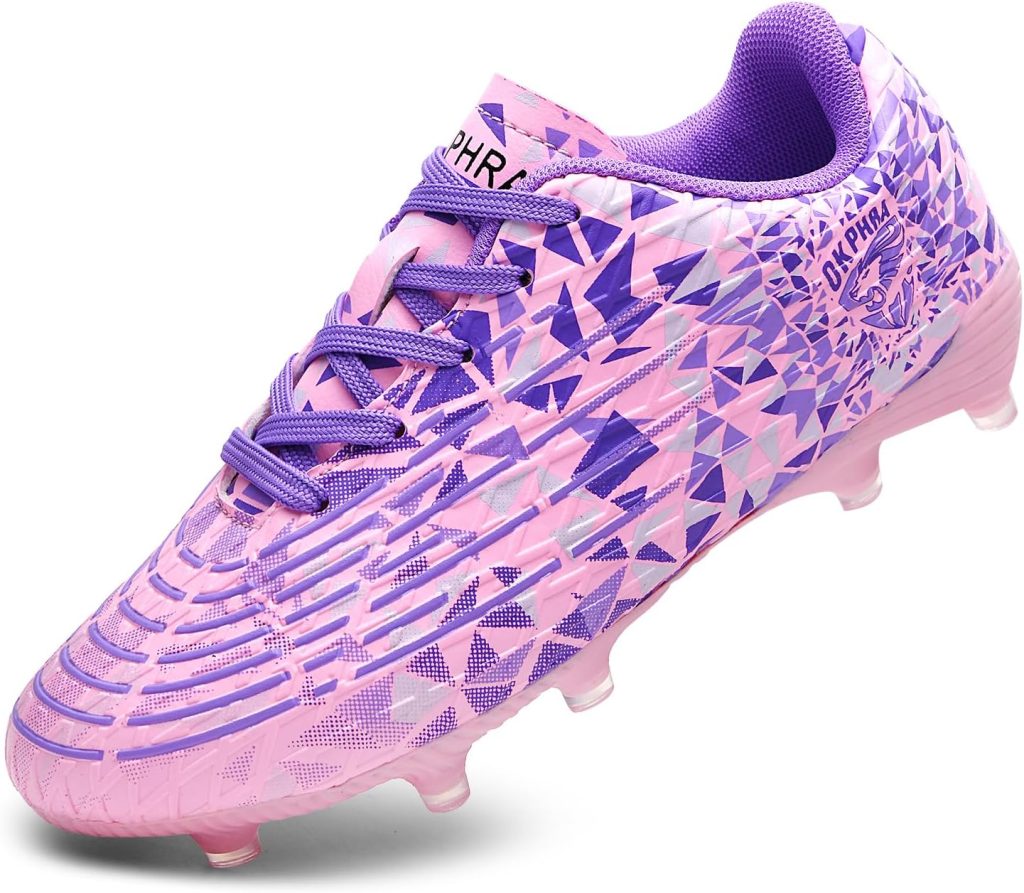 Kids Soccer Cleats Boys Girls Trainning Football Shoes for Little/Big Kid Outdoor Indoor Firm Ground Athletic Turf Lace up Kids Soccer Cleats Boys Girls Trainning Football Shoes for Little/Big Kid Outdoor Indoor Firm Ground Athletic Turf Lace up