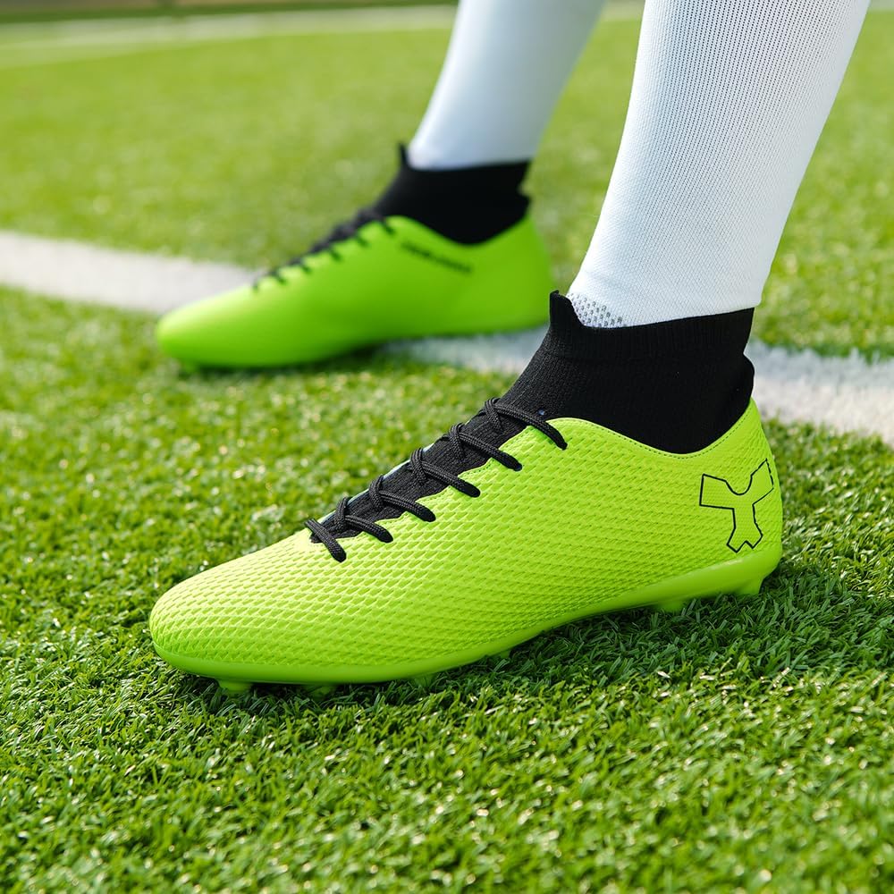 Mens Soccer Cleats Football Cleats for Mens Big Boys High-Top Spikes Shoes for Youth Professional Training Turf Indoor Outdoor Sneaker Mens Soccer Cleats Football Cleats for Mens Big Boys High-Top Spikes Shoes for Youth Professional Training Turf Indoor Outdoor Sneaker