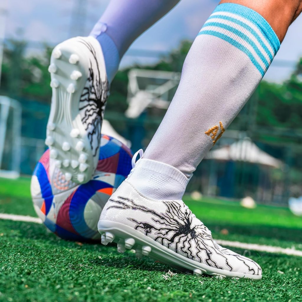 Mens Soccer Cleats Football Cleats for Unisex-Adult High-Top Spikes Shoes for Youth Big Boys Lightweight Professional Training Turf Outdoor Athletic Sneaker Mens Soccer Cleats Football Cleats for Unisex-Adult High-Top Spikes Shoes for Youth Big Boys Lightweight Professional Training Turf Outdoor Athletic Sneaker