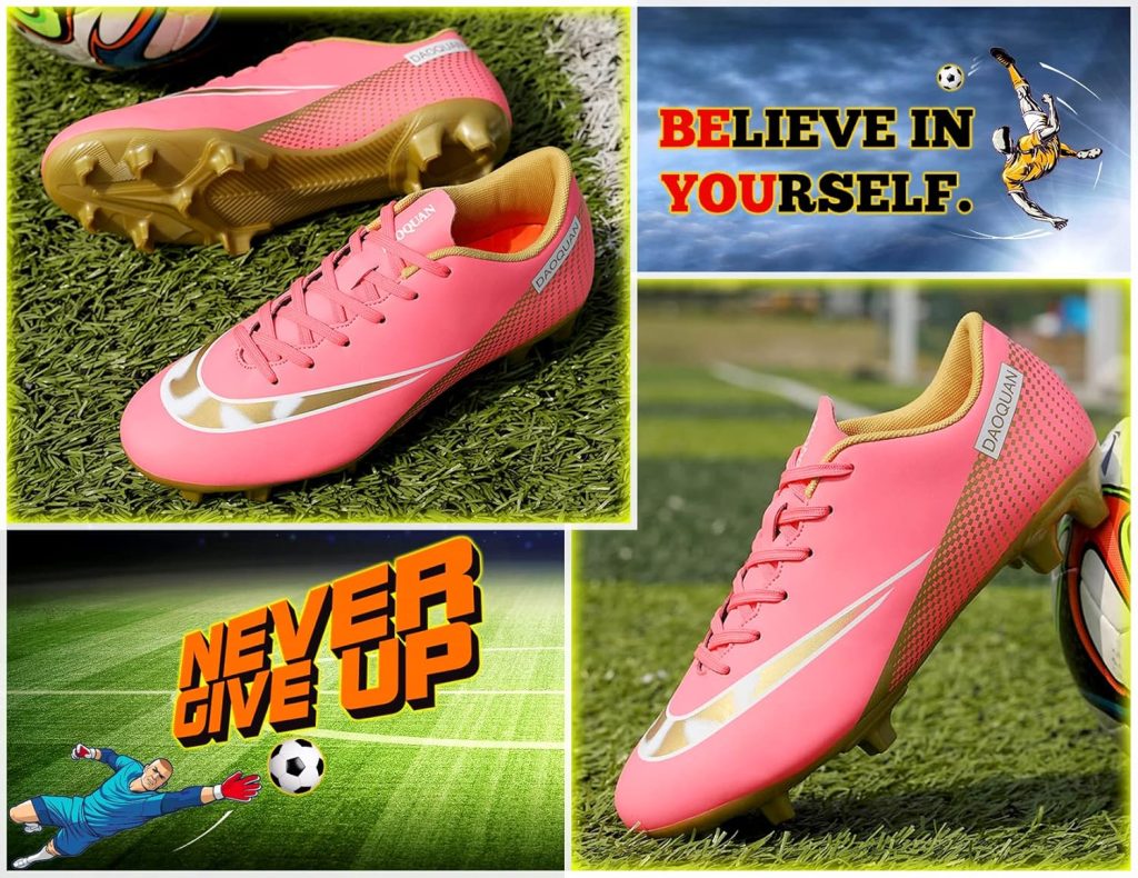 Mens Soccer Cleats Football Shoes Womens Breathable Athletic Boots Youth Baseball Sports Training Sneakers for Adults Kids Boys Girls FG Outdoor Red 39 Mens Soccer Cleats Football Shoes Womens Breathable Athletic Boots Youth Baseball Sports Training Sneakers for Adults Kids Boys Girls FG Outdoor Red 39