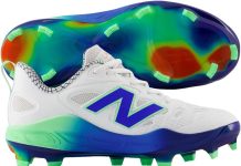 New Balance Women’s Velov4 Molded Fastpitch Softball Cleats White/Navy Medium 7