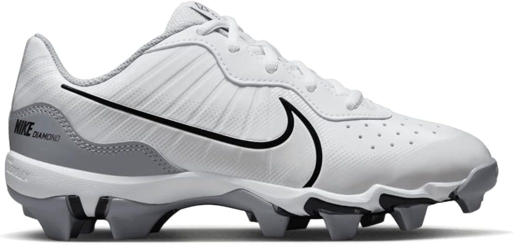 Nike Alpha Huarache 4 Keystone Boys Rubber Baseball Cleats White | Gray Size 4.5 Medium Nike Alpha Huarache 4 Keystone Boys Rubber Baseball Cleats White | Gray Size 4.5 Medium