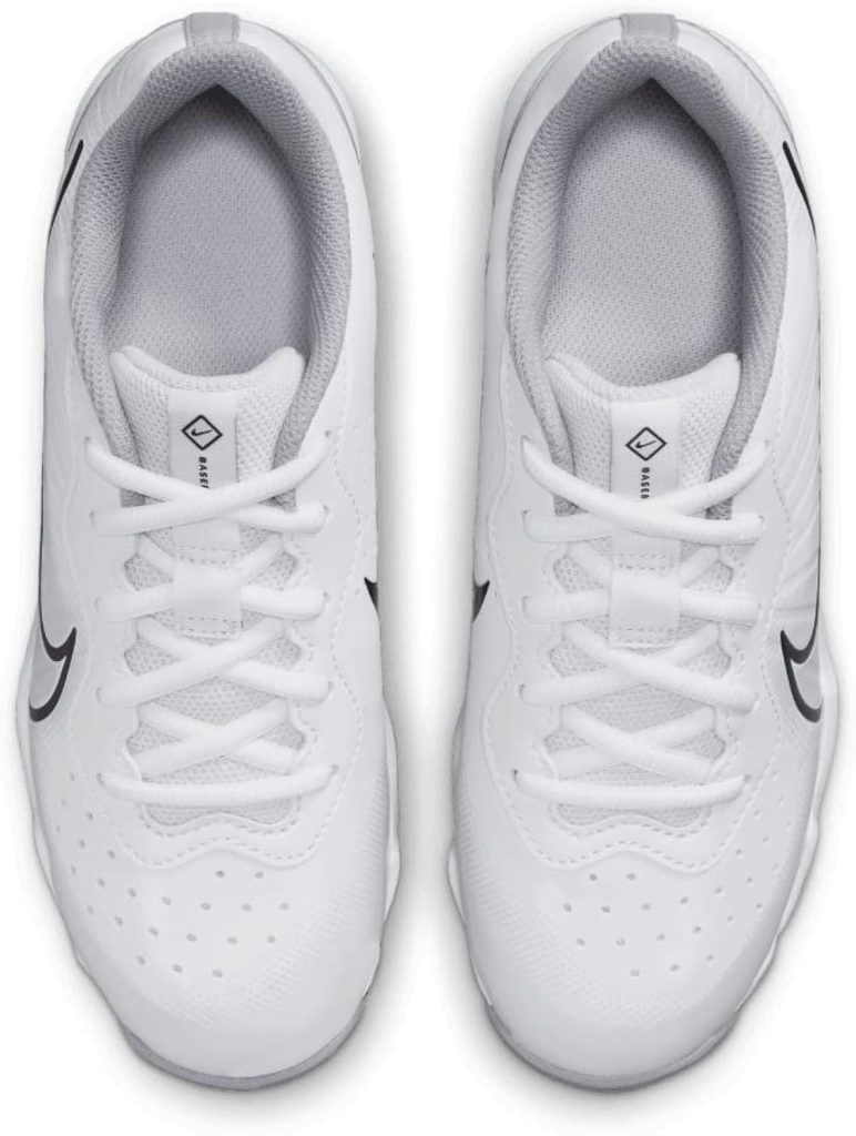 Nike Alpha Huarache 4 Keystone Boys Rubber Baseball Cleats White | Gray Size 4.5 Medium Nike Alpha Huarache 4 Keystone Boys Rubber Baseball Cleats White | Gray Size 4.5 Medium