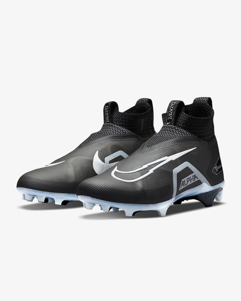 Nike Alpha Menace Elite 3 White/Particle Grey/Opti Yellow/Black Mens Football Cleat.