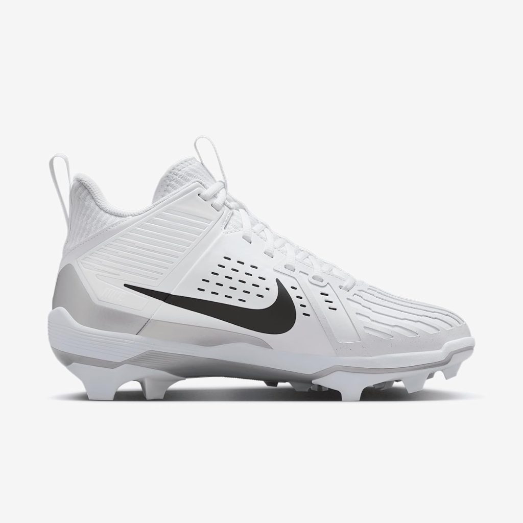 Nike Alpha Menace Strong Mens Football Cleats (II5139-010, Black/Metallic Silver/White) Nike Alpha Menace Strong Mens Football Cleats (II5139-010, Black/Metallic Silver/White)
