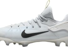 Nike Huarache 9 Elite Low LAX SE Lacrosse Cleats (FV6147-001, Football Grey/White/Luminous Green/Black) Size 8