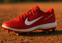 Nike Hyperdiamond 4 Elite Low Metal Softball Cleats, CZ5917-600