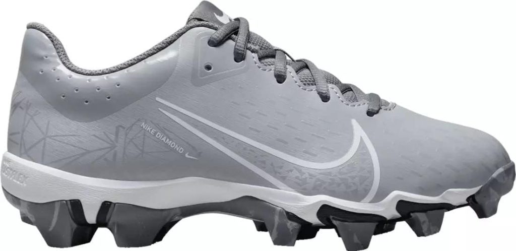 Nike Hyperdiamond 4 Keystone (gs) Kids Softball Cleats (6 Big Kid, Wolf Grey/White-Cool Grey, Numeric_6)