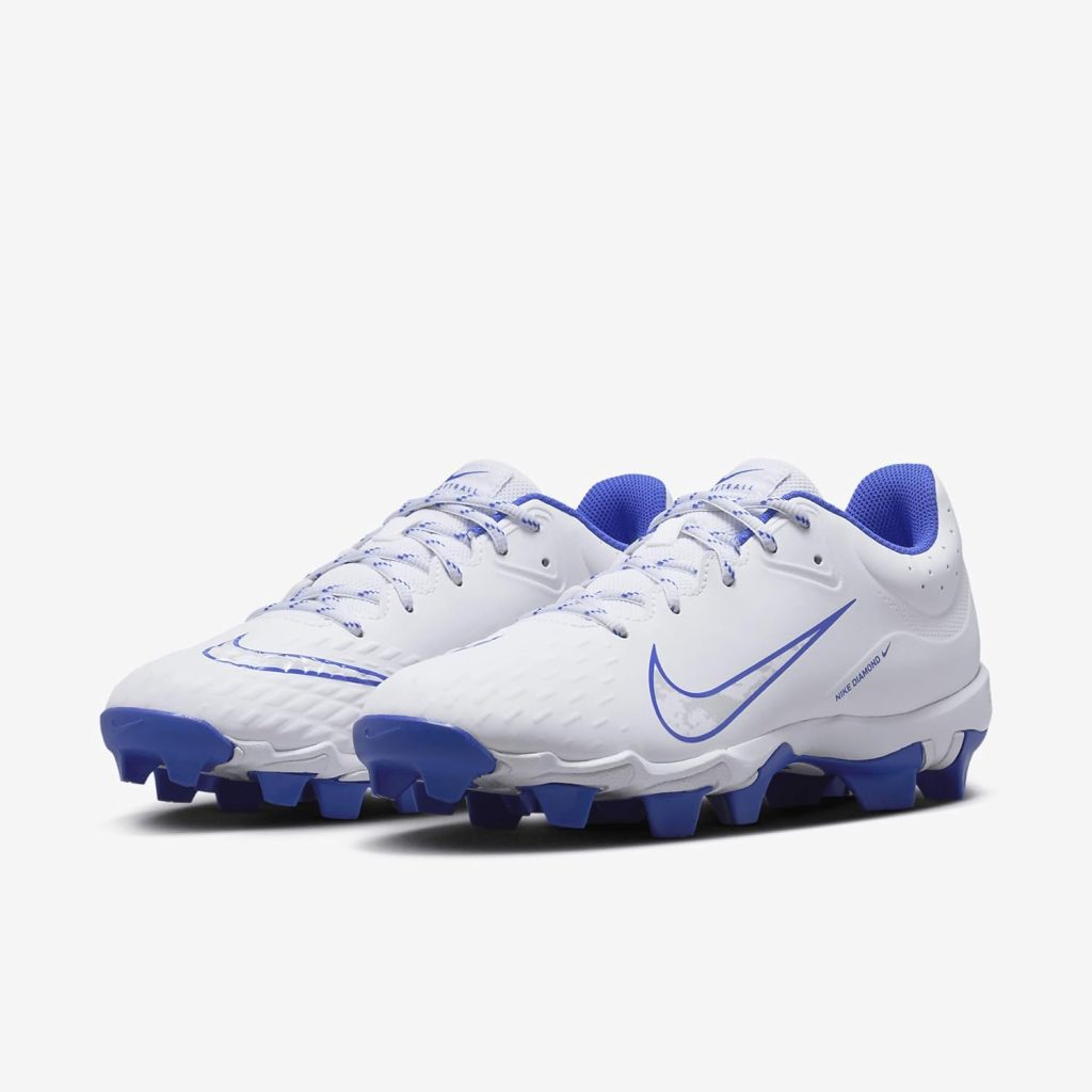 Nike Hyperdiamond 4 Keystone Womens Softball Cleats (FZ0920-101, White/Pure Platinum/Hyper Royal) Nike Hyperdiamond 4 Keystone Womens Softball Cleats (FZ0920-101, White/Pure Platinum/Hyper Royal)