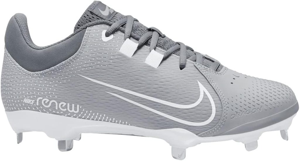 Nike Hyperdiamond 4 Pro Metal Softball Cleats Gray | White Size 8 Medium Nike Hyperdiamond 4 Pro Metal Softball Cleats Gray | White Size 8 Medium