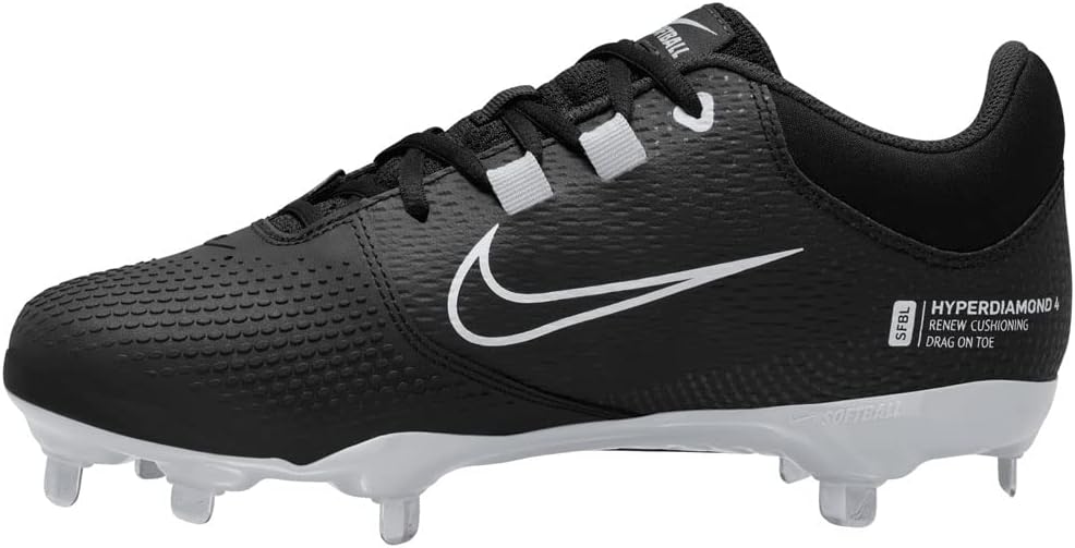 Nike Hyperdiamond Pro Metal Softball Cleats Black | White Size Medium Nike Hyperdiamond Pro Metal Softball Cleats Black | White Size Medium