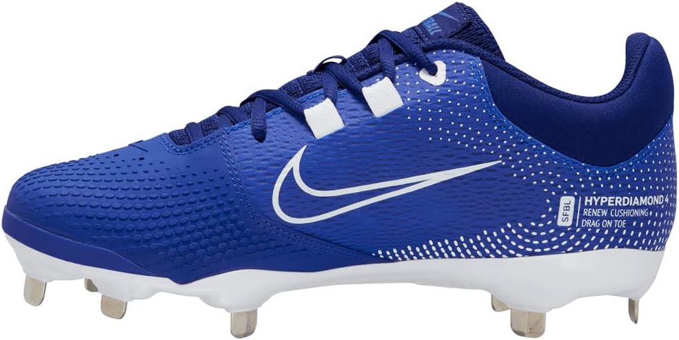Nike Hyperdiamond Pro Metal Softball Cleats Royal | White Size 7.5 Medium Nike Hyperdiamond Pro Metal Softball Cleats Royal | White Size 7.5 Medium