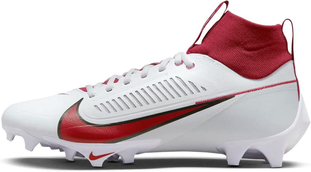 Nike Mens Vapor Edge Pro 360 2 Football Cleats (10 US, White/Pure Platinum/Team Crimson) Nike Mens Vapor Edge Pro 360 2 Football Cleats (10 US, White/Pure Platinum/Team Crimson)