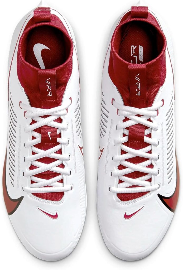 Nike Mens Vapor Edge Pro 360 2 Football Cleats (10 US, White/Pure Platinum/Team Crimson) Nike Mens Vapor Edge Pro 360 2 Football Cleats (10 US, White/Pure Platinum/Team Crimson)
