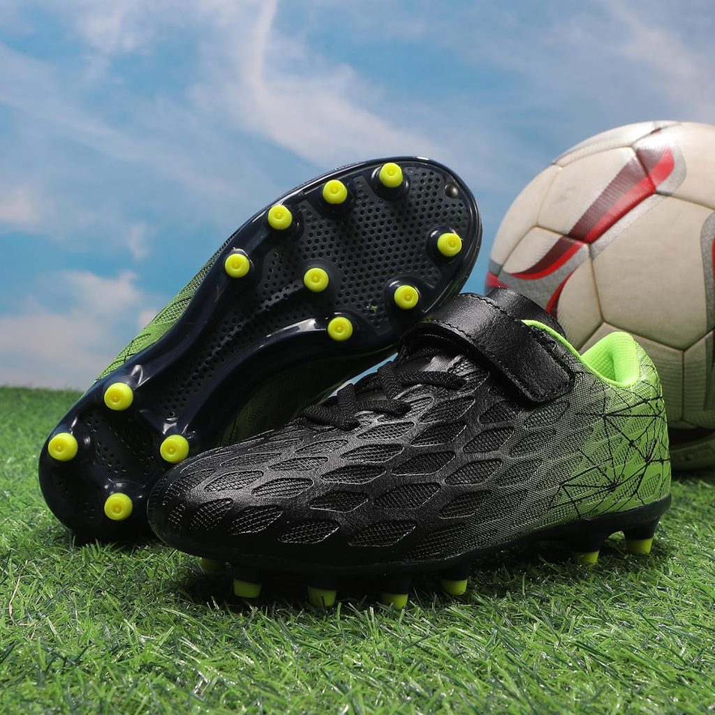 Soccer Cleats, Kids Firm Ground Football Shoes, Boys Girls Athletic Outdoor Soccer Cleats, Kids Firm Ground Football Shoes, Boys Girls Athletic Outdoor