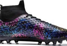Unisex-Adult Soccer Cleats Youth High-top Training Football Cleats