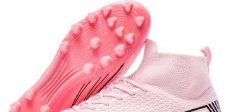 Unisex-Child Soccer Cleats High-Top Football Cleats Lightweight Training Soccer Shoes