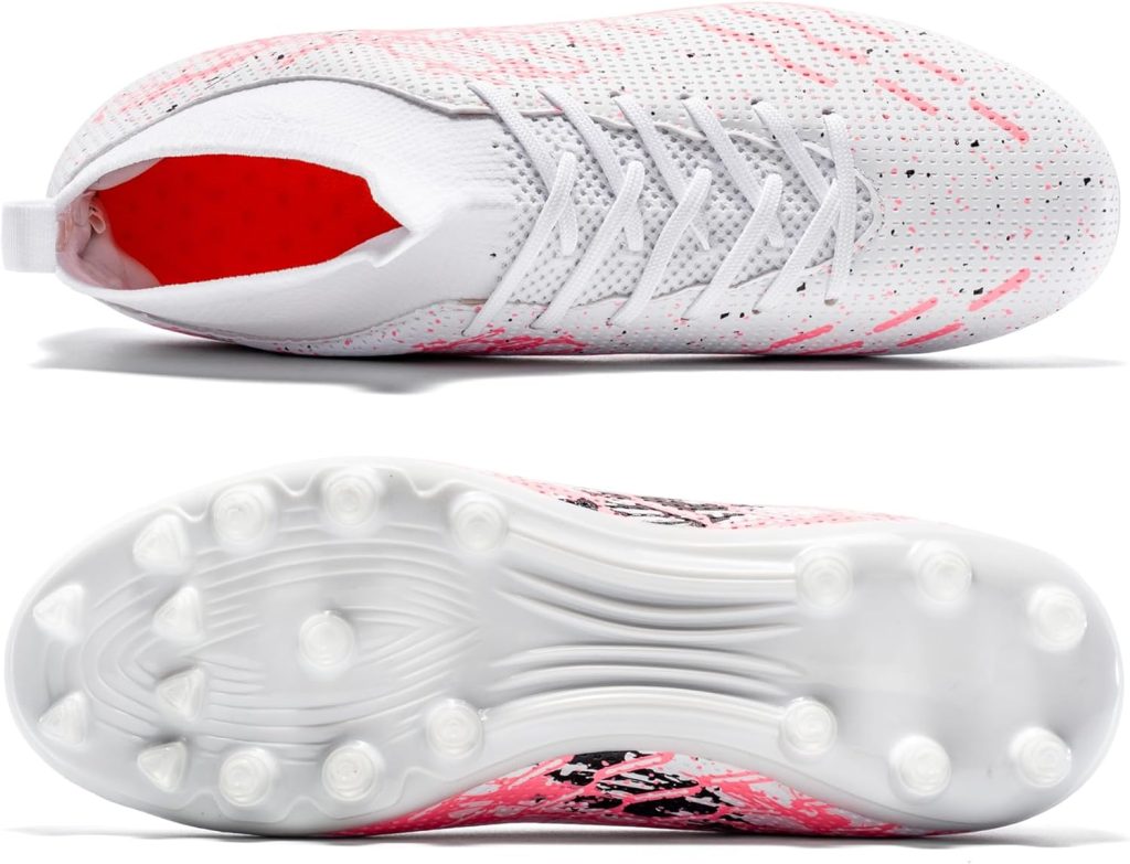 Unisex Soccer Cleats Lightweight No-Tie Lacing System Multi-Surface Football Shoes with Ankle Support for Beginners to Advanced Players Unisex Soccer Cleats Lightweight No-Tie Lacing System Multi-Surface Football Shoes with Ankle Support for Beginners to Advanced Players